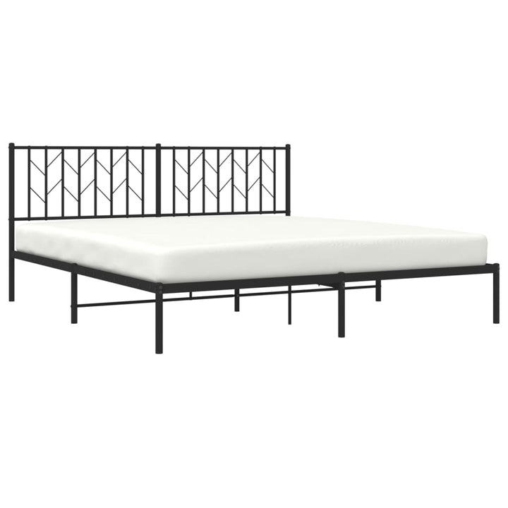 sengeramme med sengegavl 183x213 cm metal sort