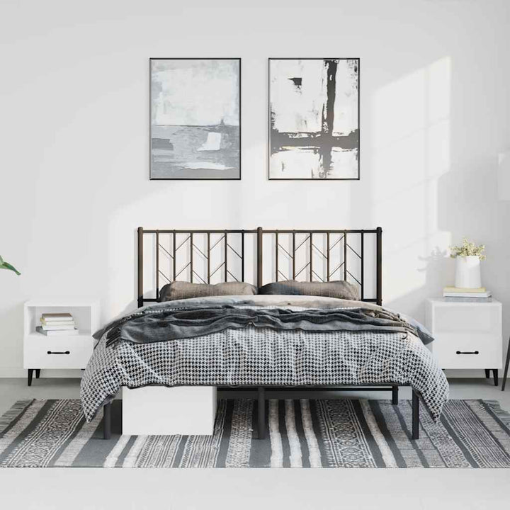 sengeramme med sengegavl 193x203 cm metal sort