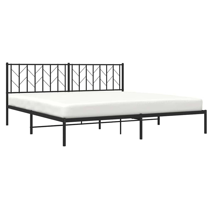 sengeramme med sengegavl 193x203 cm metal sort