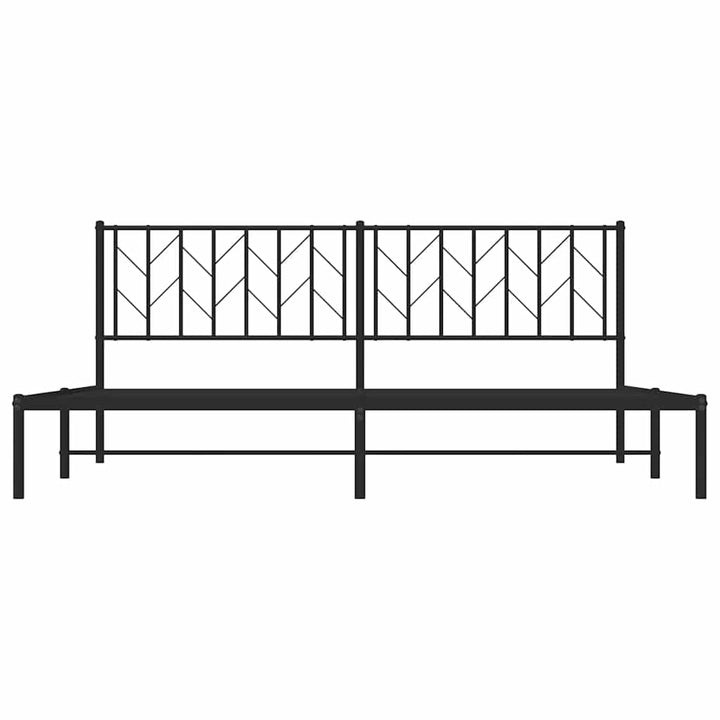 sengeramme med sengegavl 193x203 cm metal sort