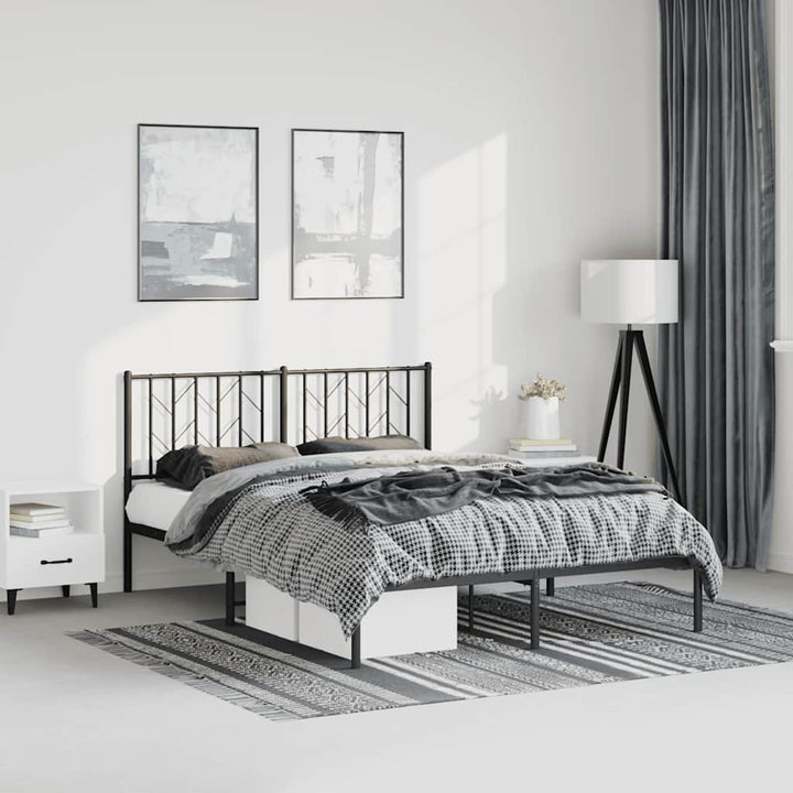 sengeramme med sengegavl 193x203 cm metal sort
