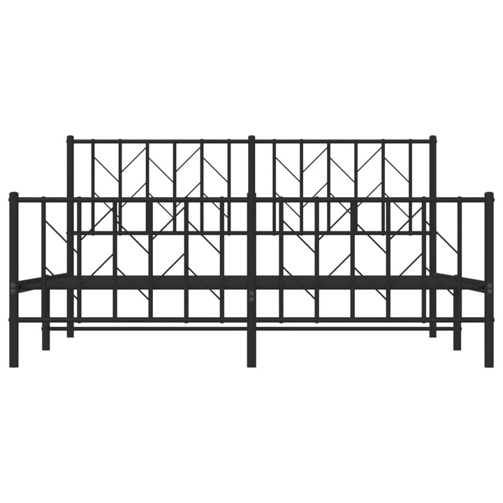 sengeramme uden madras med fodgærde 160x200 cm sort