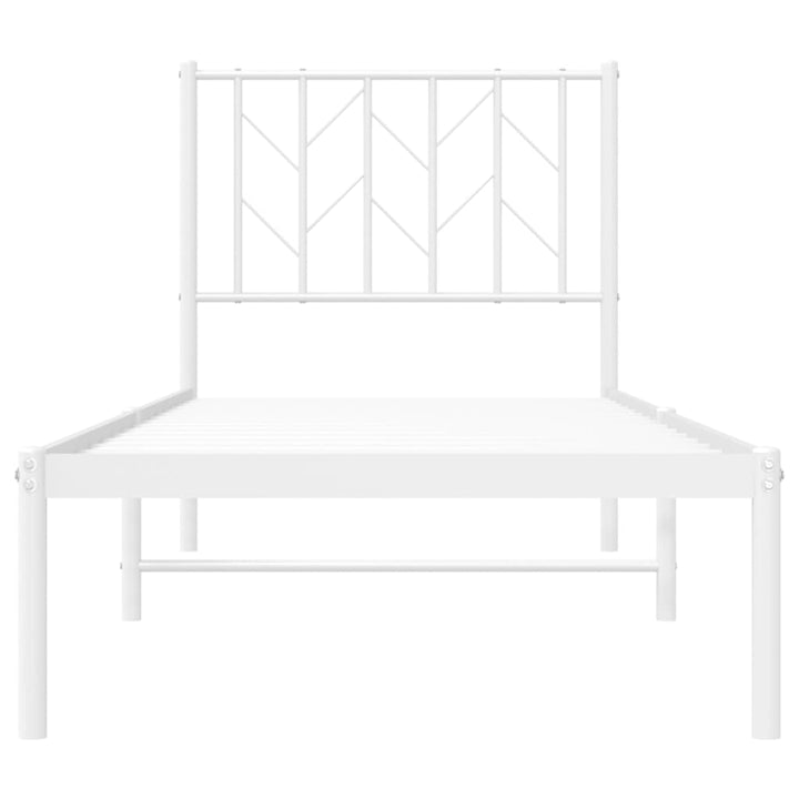 sengeramme uden madras med hovedgærde 75x190 cm hvid
