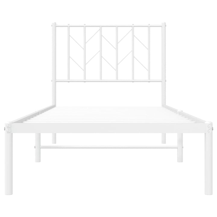 sengeramme med sengegavl 80x200 cm metal hvid