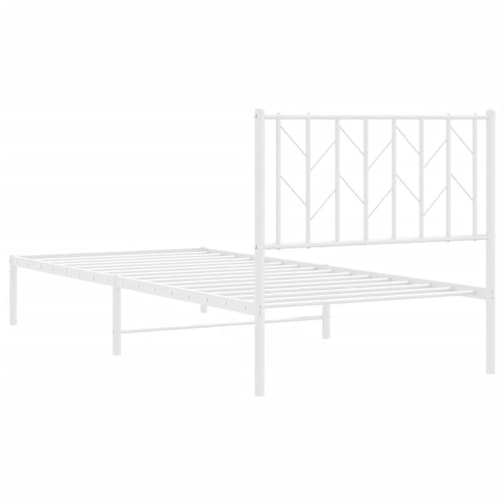 sengeramme med sengegavl 90x190 cm metal hvid