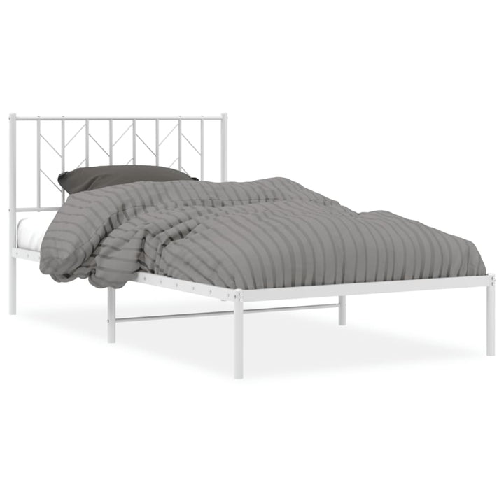 sengeramme med sengegavl 107x203 cm metal hvid