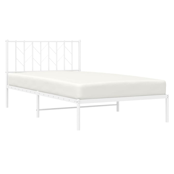 sengeramme med sengegavl 107x203 cm metal hvid