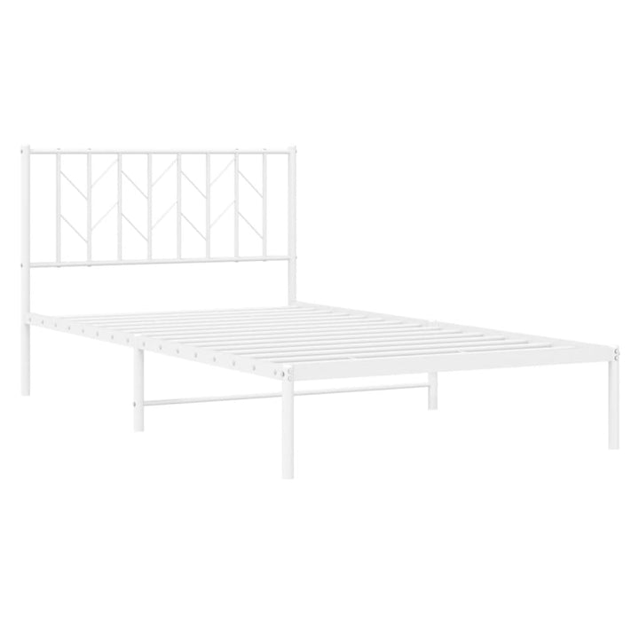 sengeramme med sengegavl 107x203 cm metal hvid