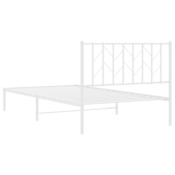sengeramme med sengegavl 107x203 cm metal hvid