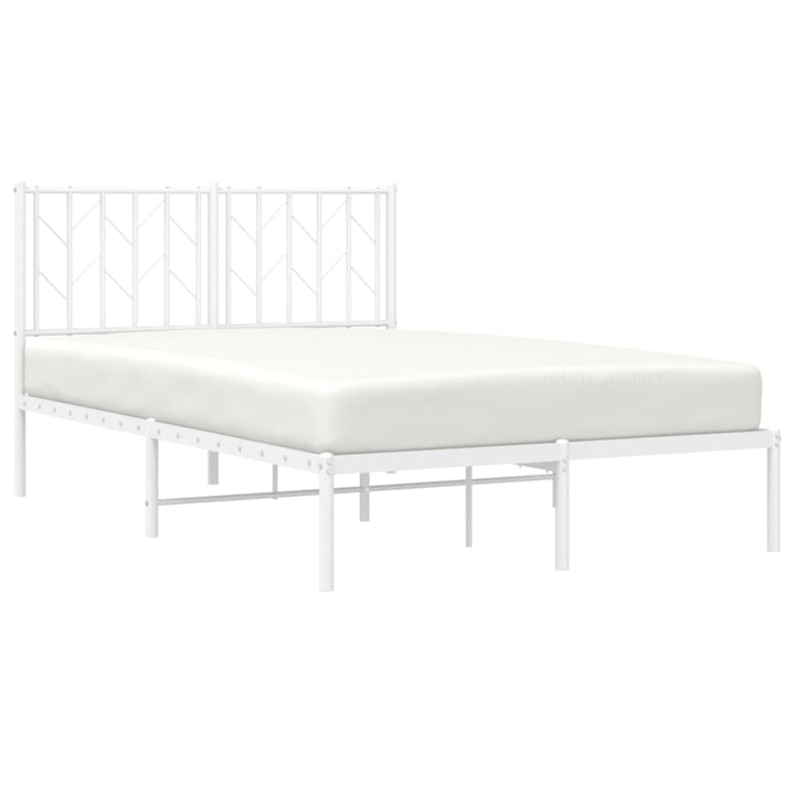 sengeramme med sengegavl 120x190 cm metal hvid