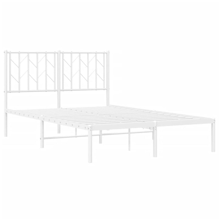 sengeramme med sengegavl 120x190 cm metal hvid