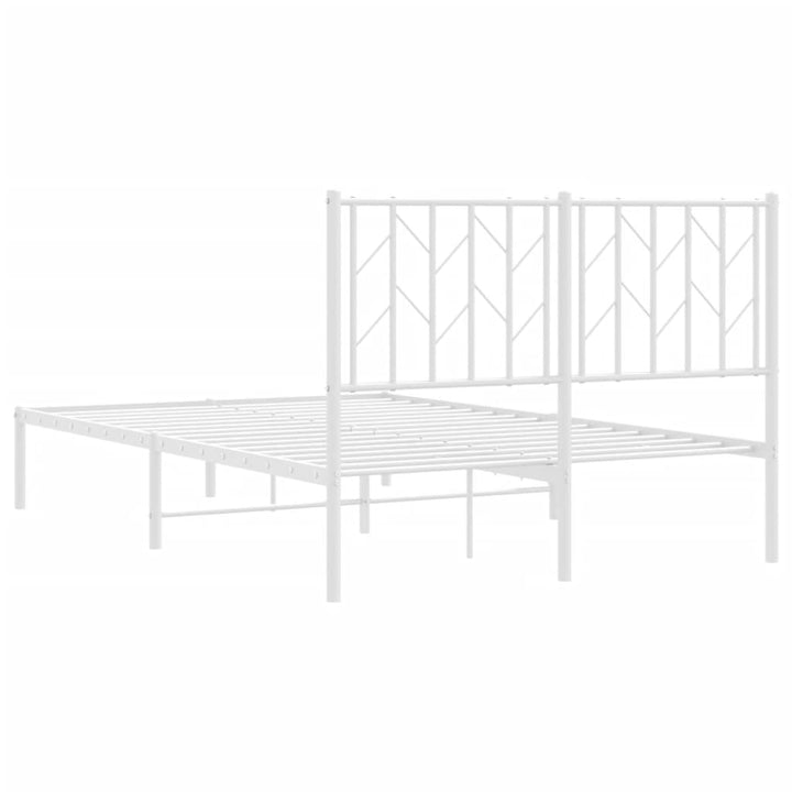 sengeramme med sengegavl 120x190 cm metal hvid