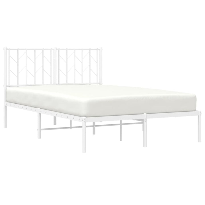 sengeramme med sengegavl 120x200 cm metal hvid