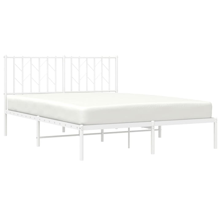 sengeramme med sengegavl 140x190 cm metal hvid