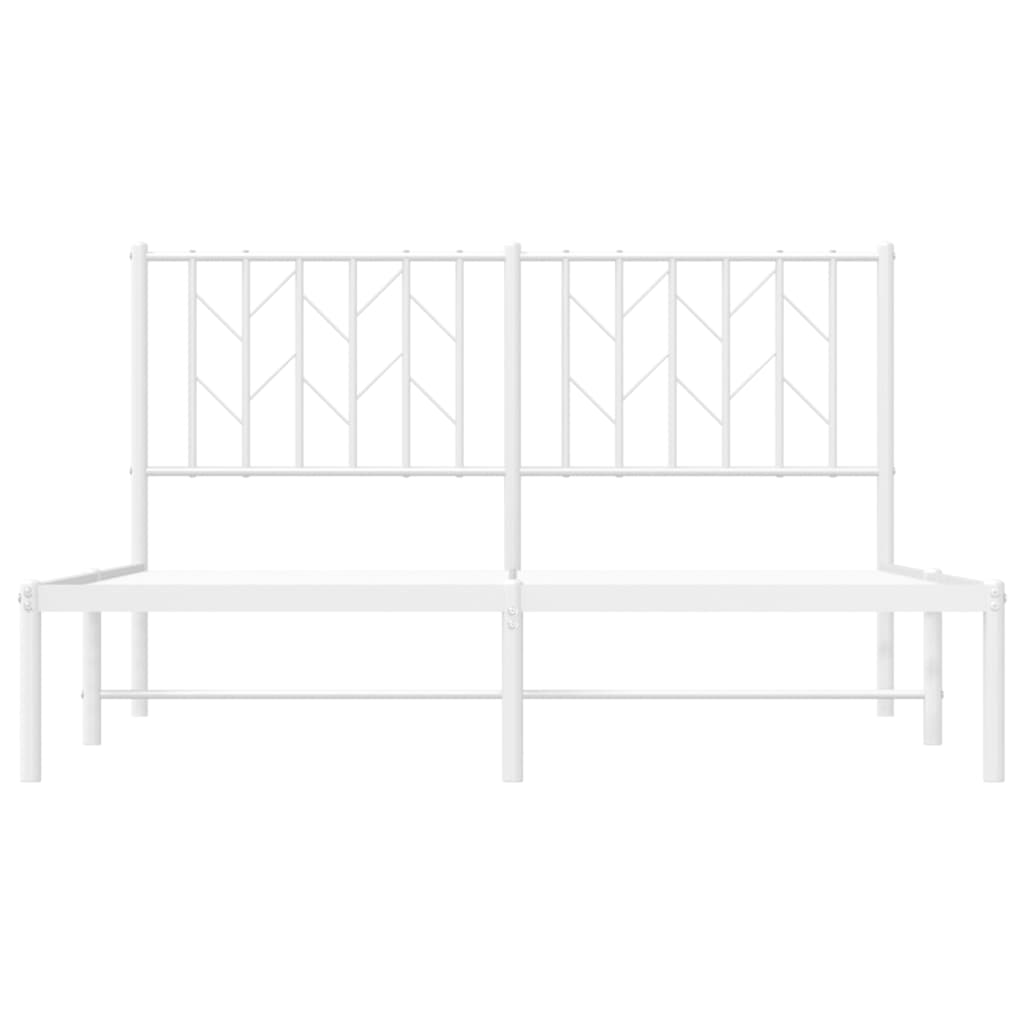 sengeramme med sengegavl 140x190 cm metal hvid