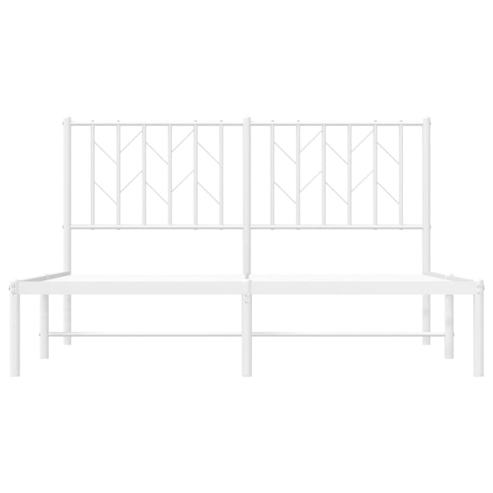 sengeramme med sengegavl 140x190 cm metal hvid