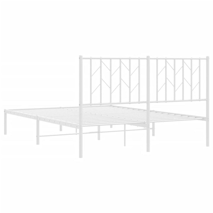sengeramme med sengegavl 140x190 cm metal hvid