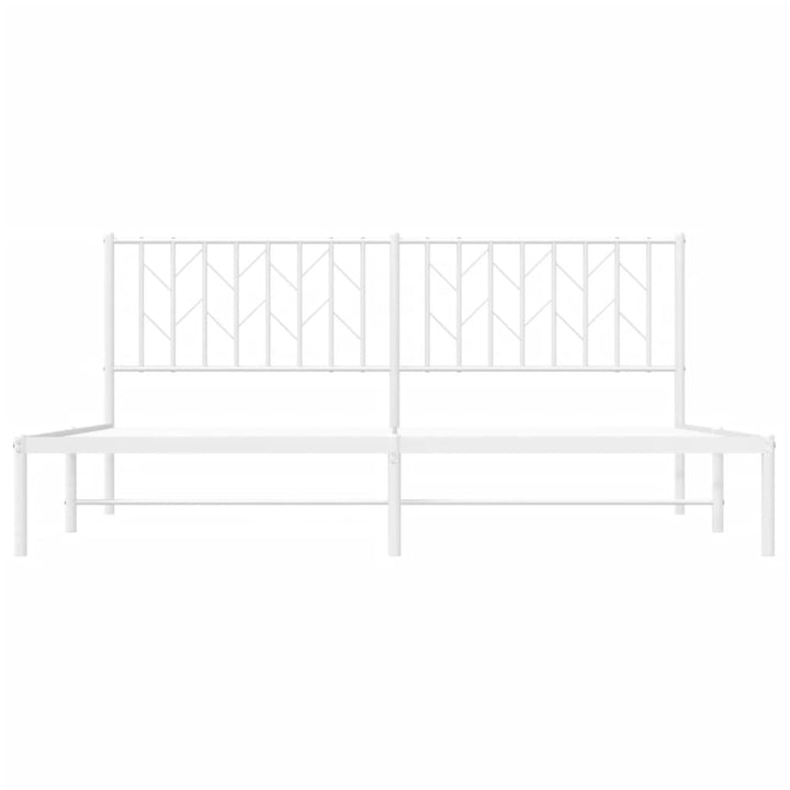 sengeramme med sengegavl 183x213 cm metal hvid