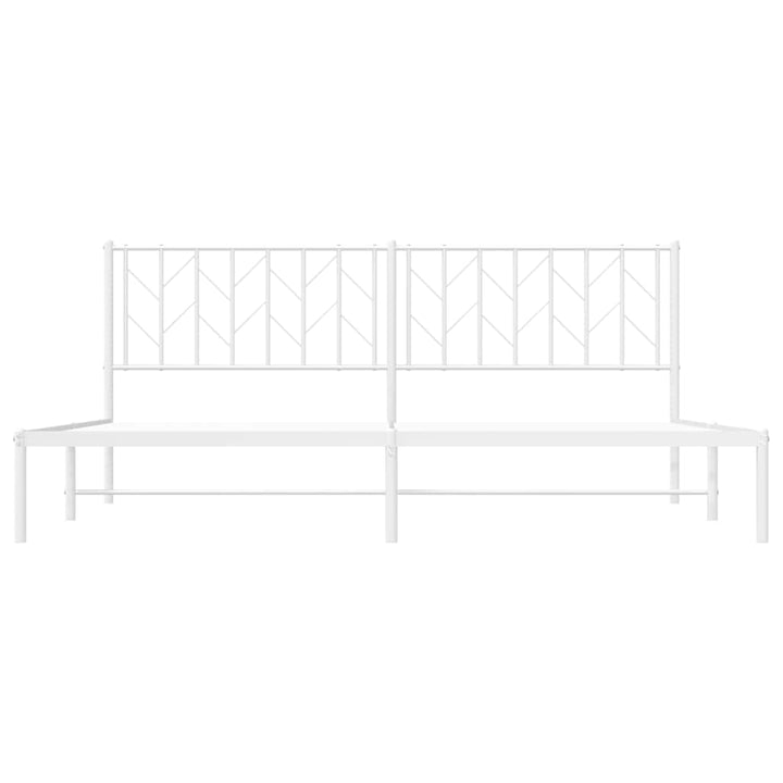 sengeramme med sengegavl 193x203 cm metal hvid