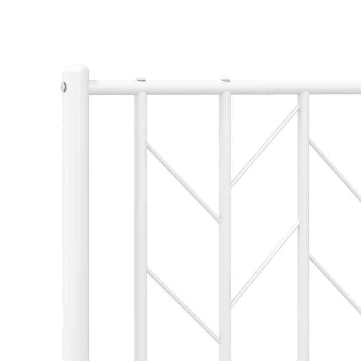 sengeramme med sengegavl og fodgærde 193x203 cm metal hvid