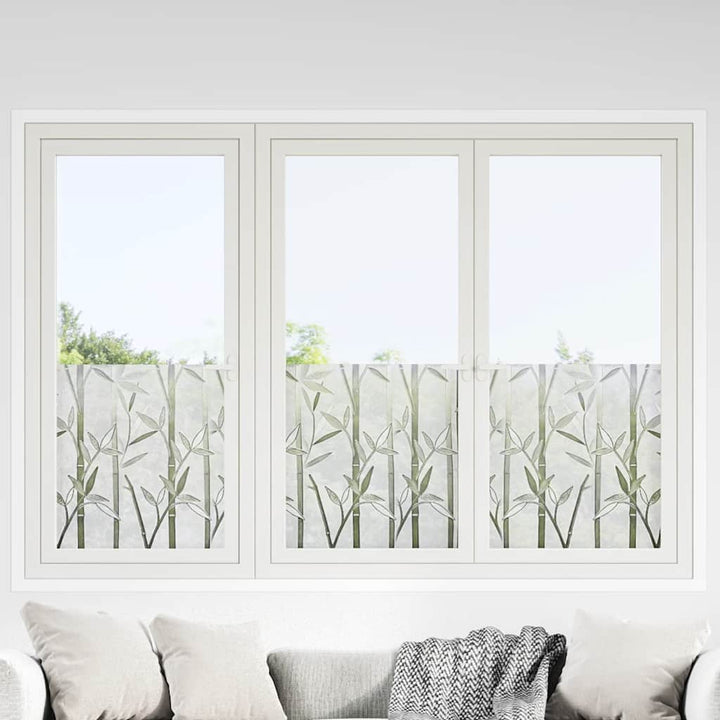 vinduesfolier 4 stk. bambusmønster matteret PVC