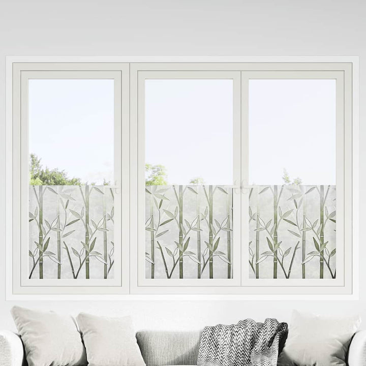 vinduesfolier 4 stk. bambusmønster matteret PVC
