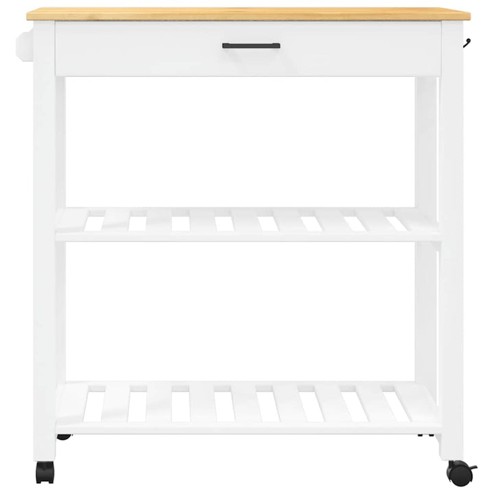 køkkenvogn MONZA 84x40x88,5 cm massivt fyrretræ