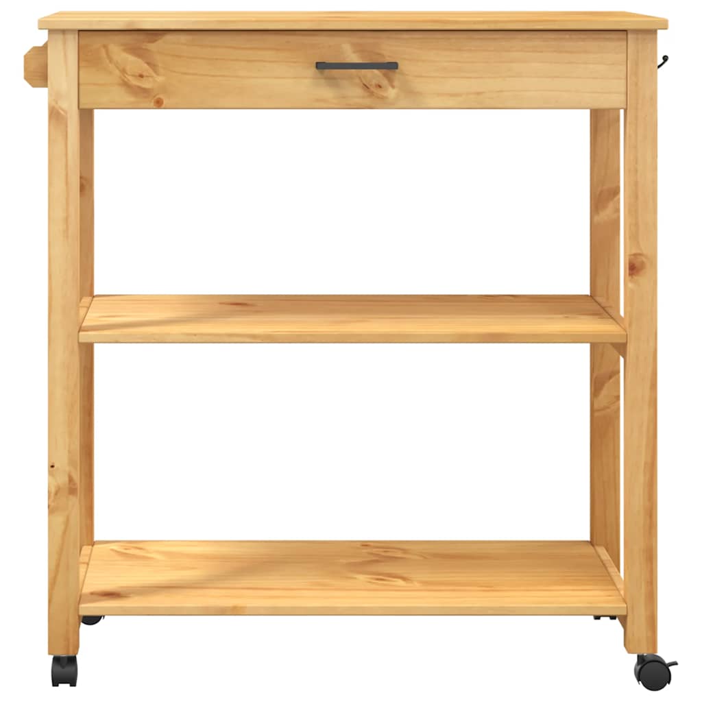køkkenvogn MONZA 84x40x88,5 cm massivt fyrretræ