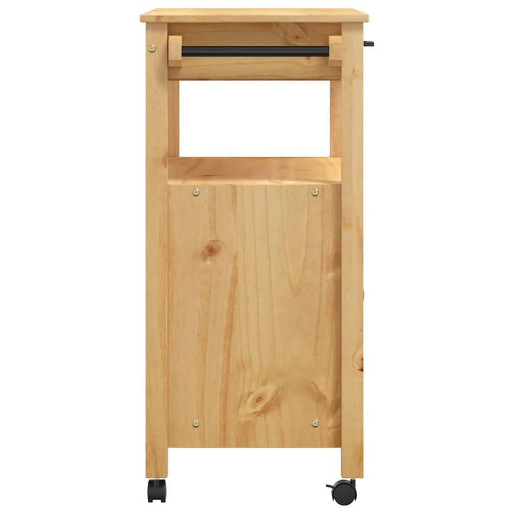 køkkenvogn MONZA 84x40x88,5 cm massivt fyrretræ