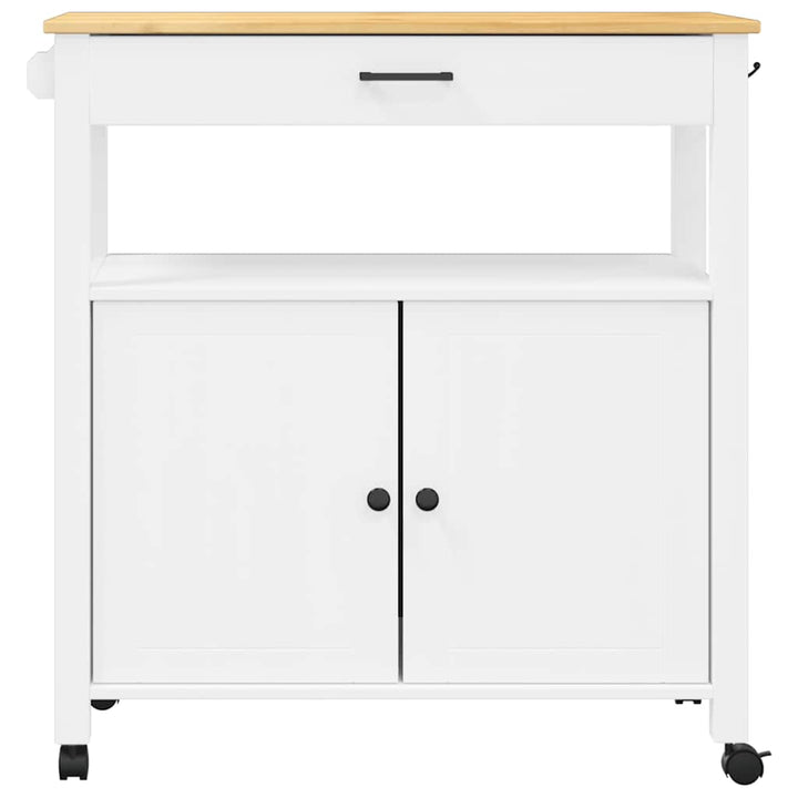køkkenvogn MONZA 84x40x88,5 cm massivt fyrretræ