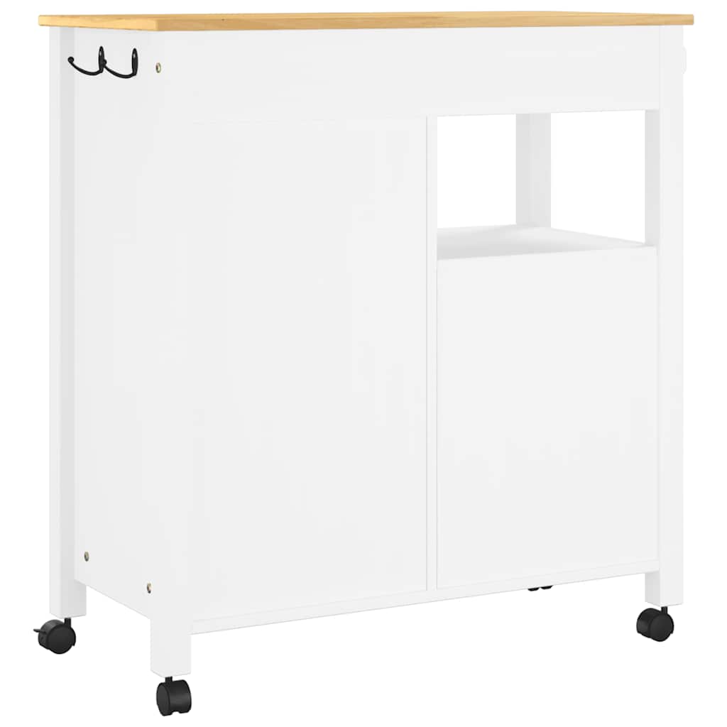 køkkenvogn MONZA 84x40x88,5 cm massivt fyrretræ