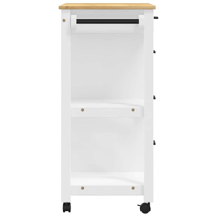 køkkenvogn MONZA 84x40x88,5 cm massivt fyrretræ