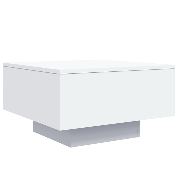 sofabord 55x55x31 cm konstrueret træ hvid