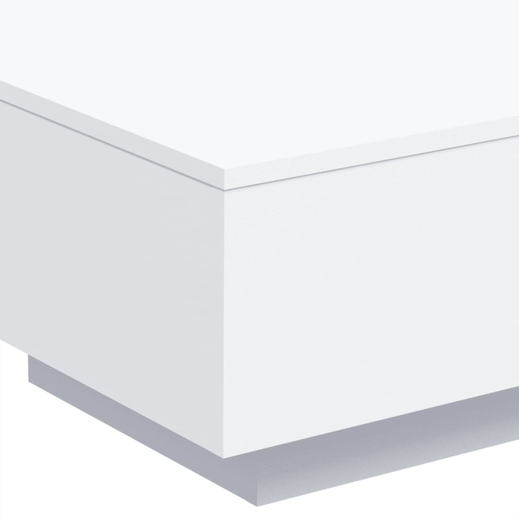 sofabord 55x55x31 cm konstrueret træ hvid