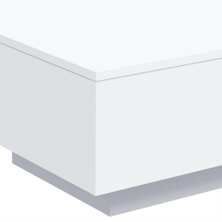 sofabord 55x55x31 cm konstrueret træ hvid