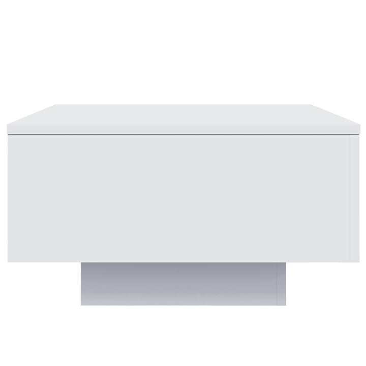 sofabord med LED-lys 55x55x31 cm hvid