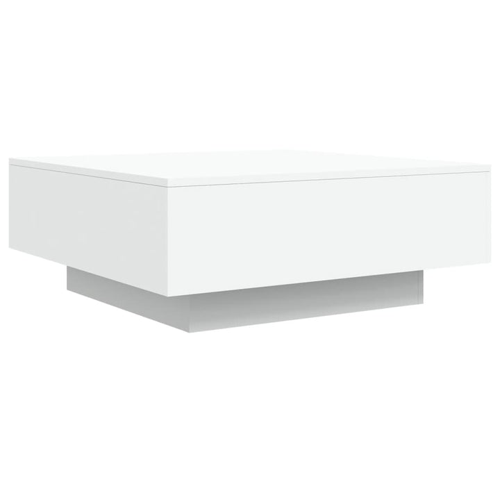 sofabord 80x80x31 cm konstrueret træ hvid
