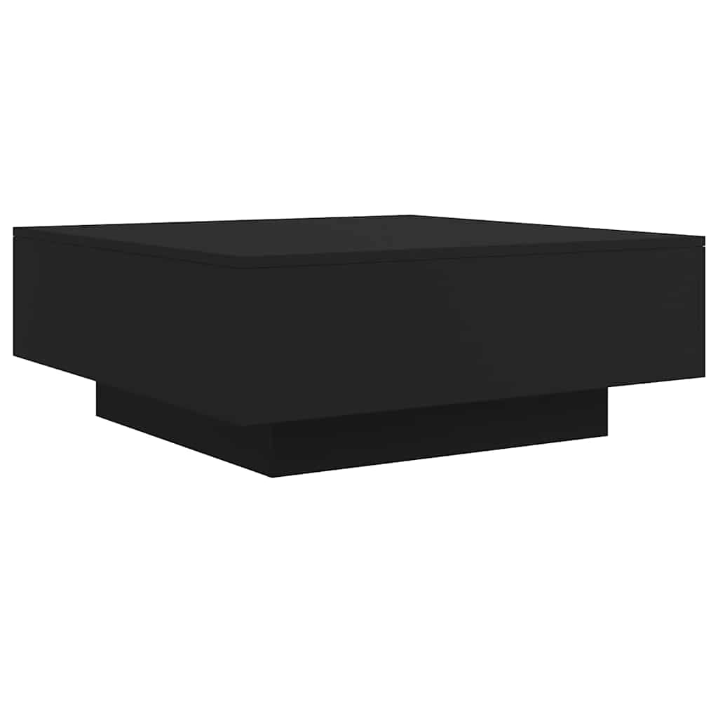 sofabord 80x80x31 cm konstrueret træ sort