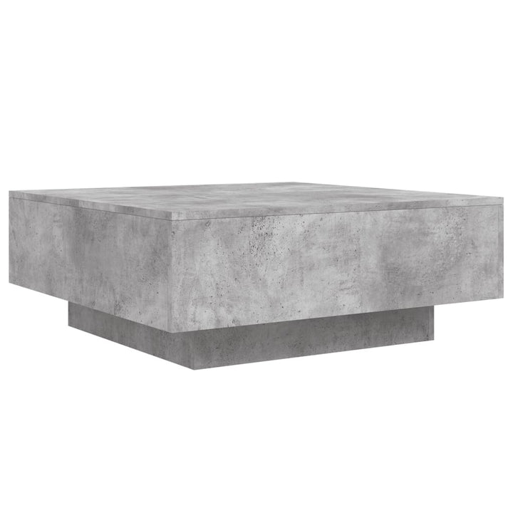 sofabord 80x80x31 cm konstrueret træ betongrå
