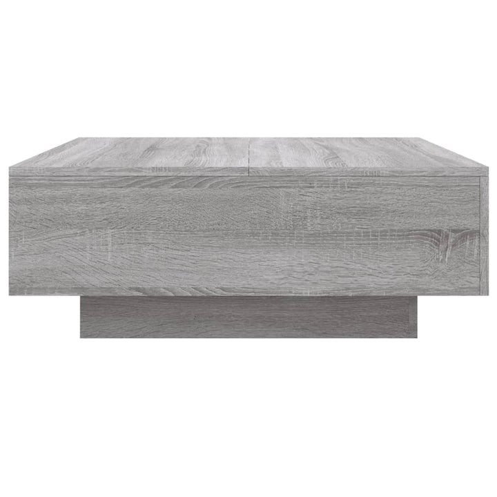 sofabord 80x80x31 cm konstrueret træ grå sonoma-eg