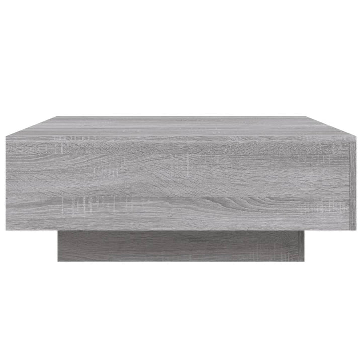 sofabord 80x80x31 cm konstrueret træ grå sonoma-eg