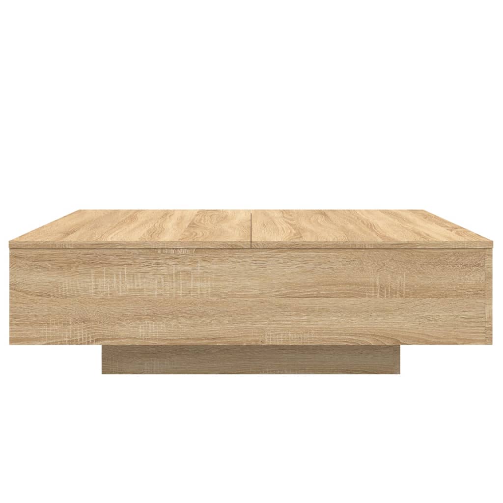 sofabord 100x100x31 cm konstrueret træ sonoma-eg