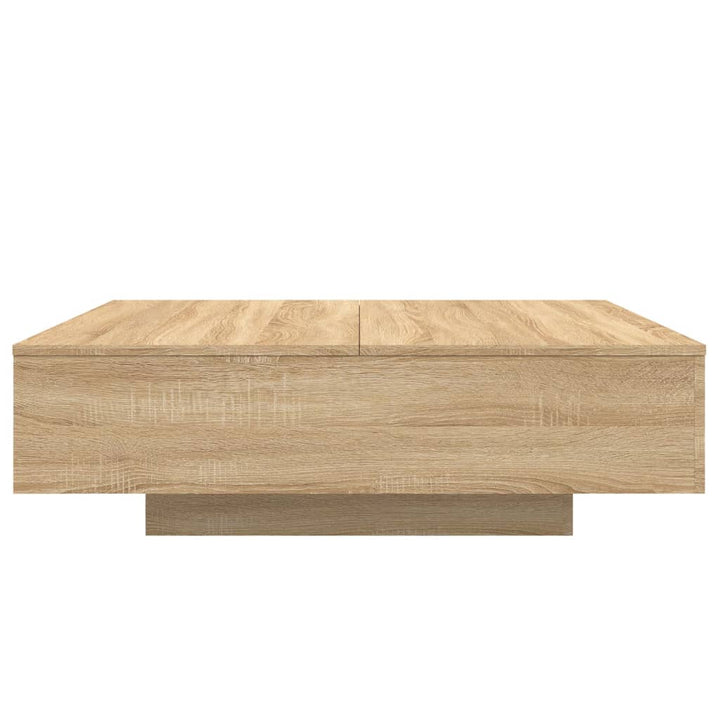 sofabord 100x100x31 cm konstrueret træ sonoma-eg