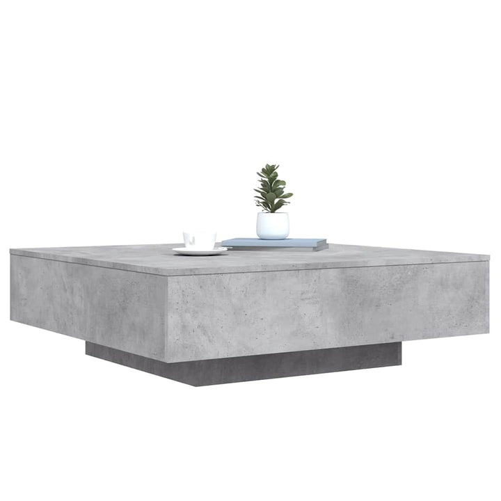 sofabord 100x100x31 cm konstrueret træ betongrå