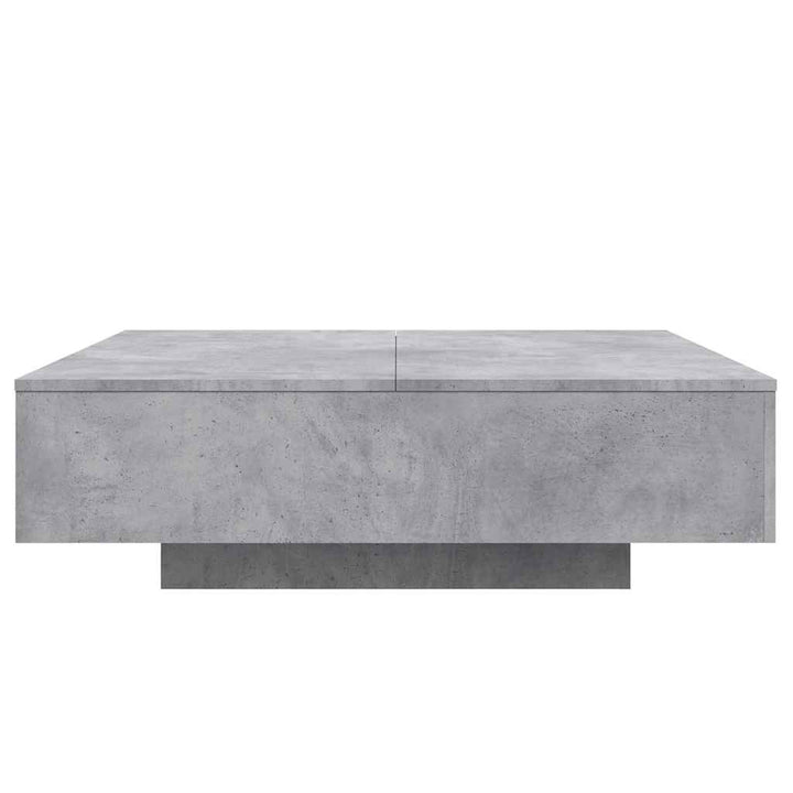 sofabord 100x100x31 cm konstrueret træ betongrå