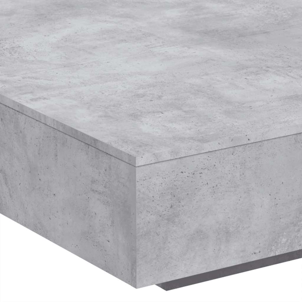 sofabord 100x100x31 cm konstrueret træ betongrå