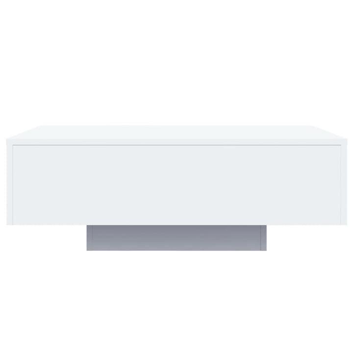 sofabord med LED-lys 85x55x31 cm hvid