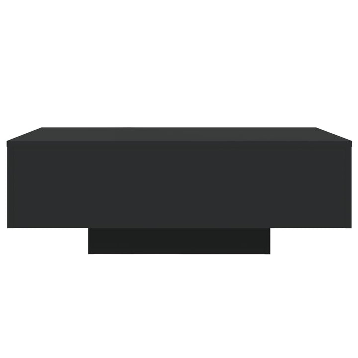 sofabord med LED-lys 85x55x31 cm sort