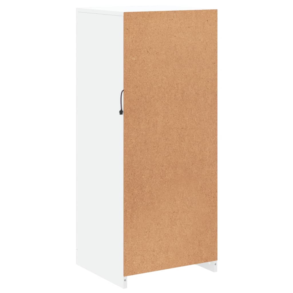 skænk med LED-lys 41x37x100 cm hvid