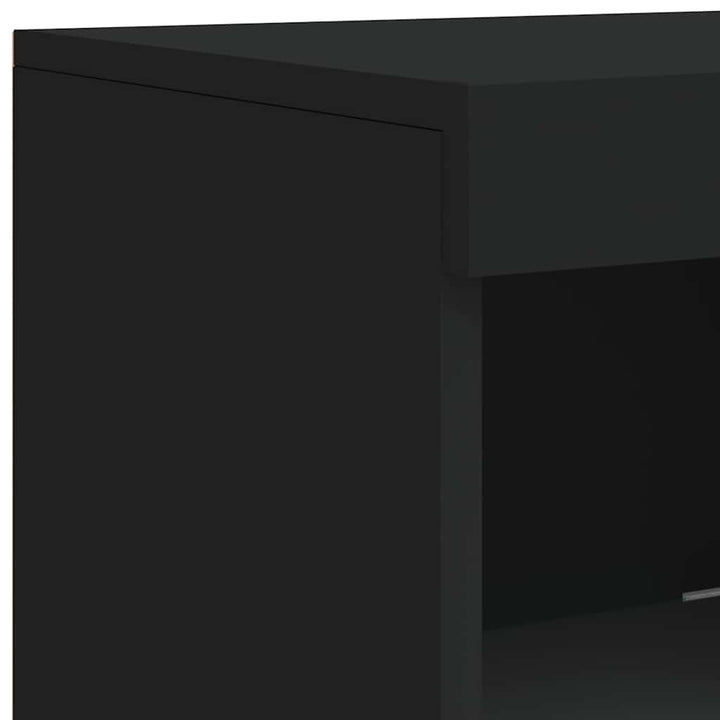 skænk med LED-lys 41x37x100 cm sort